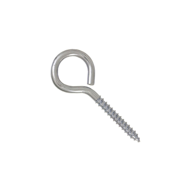 Agatator tip O, cu filet, pentru lemn, din otel, zincat alb, M6 x 100 x 18 mm Agatator tip O, cu filet, pentru lemn, din otel, zincat alb, M6 x 100 x 18 mm