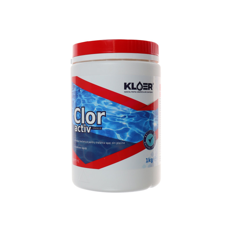 Clor activ granule Kloer, pentru apa piscina, 1 kg Clor activ granule Kloer, pentru apa piscina, 1 kg