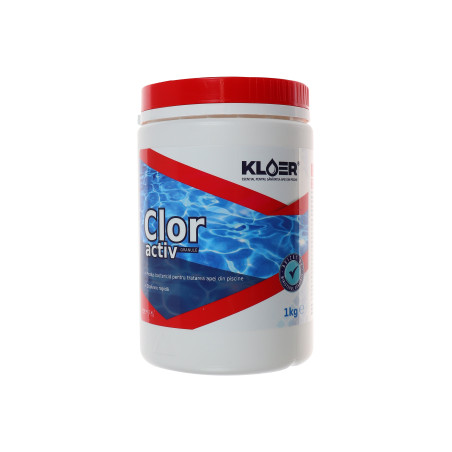 Clor activ granule Kloer, pentru apa piscina, 1 kg