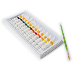 Acuarele Arhi Design, tempera, set 12 culori + 1 pensula, 12 ml