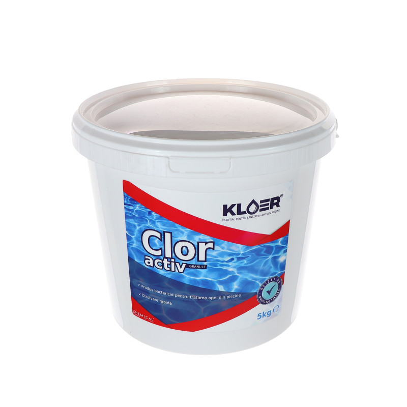Clor activ granule Kloer, pentru apa piscina, 5 kg Clor activ granule Kloer, pentru apa piscina, 5 kg