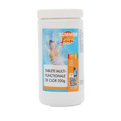 Clor multifunctional tablete de 200 grame, Summer Fun, pentru apa piscina, 1 kg