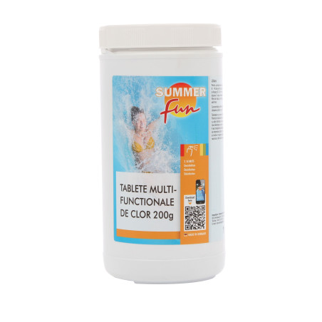 Clor multifunctional tablete de 200 grame, Summer Fun, pentru apa piscina, 1 kg