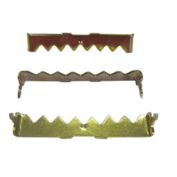 Agatatori cu dinti, pentru tablou, otel, zincat auriu, 45 x 5 mm + cuie, set 10 bucati