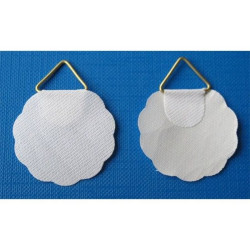 Agatatori plate, autoadezive, pentru tablou, metal + hartie, 25 mm, set 10 bucati