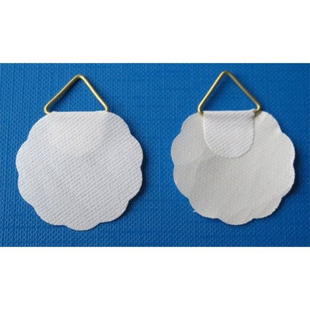 Agatatori plate, autoadezive, pentru tablou, metal + hartie, 25 mm, set 10 bucati
