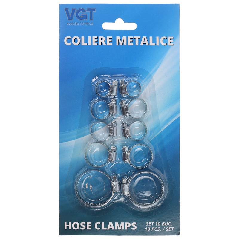 Coliere metalice VGT, set 10 bucati