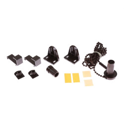 Accesorii clemfix, Lariana, pentru prindere rulou textil, maro, 17.5 mm, set complet