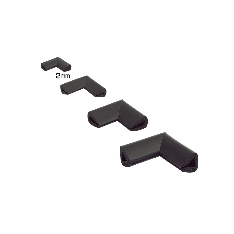 Coltar protector muchii din spuma de cauciuc AC-151, negru, grosime 2 mm