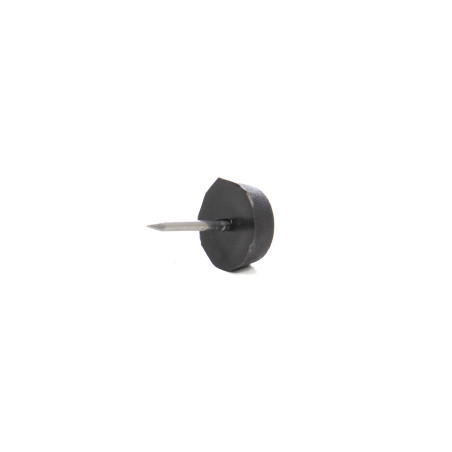 Alunecatori din plastic, negru, D 16 mm, set 12 bucati