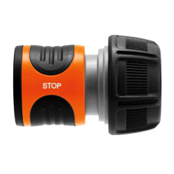 Conector furtun Gardena 18214 50, cu aquastop, plastic, 3/4 inch