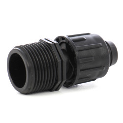 Conector pentru banda pentru irigatii prin picurare, negru, polipropilena, set 2  buc