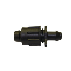 Conector simplu pentru banda pentru irigatii prin picurare, negru, polipropilena, set 2  buc
