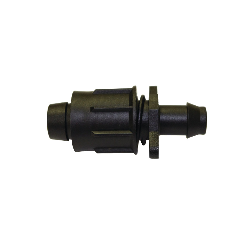 Conector simplu pentru banda pentru irigatii prin picurare, negru, polipropilena, set 2  buc