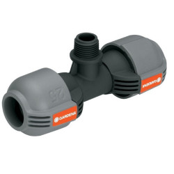 Conector T Gardena 02787-20, 25 mm, cu filet exterior, plastic, 3/4 inch