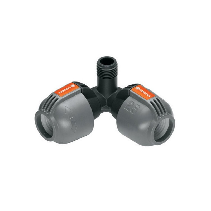 Conector unghiular Gardena 02783-20, filet exterior, plastic, 25 mm x 3/4 inch Conector unghiular Gardena 02783-20, filet exterior, plastic, 25 mm x 3/4 inch