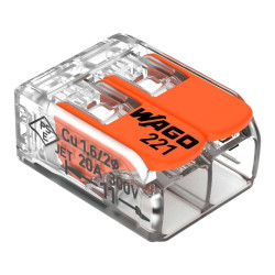 Conector Wago 221-412, 2 fire, 0.2-4 mmp, set 100 bucati