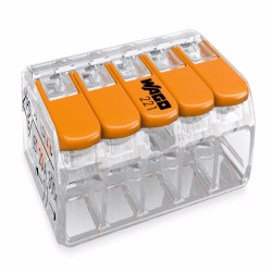 Conector Wago 221-415, 5 fire, 0.2-4 mmp, set 8 bucati