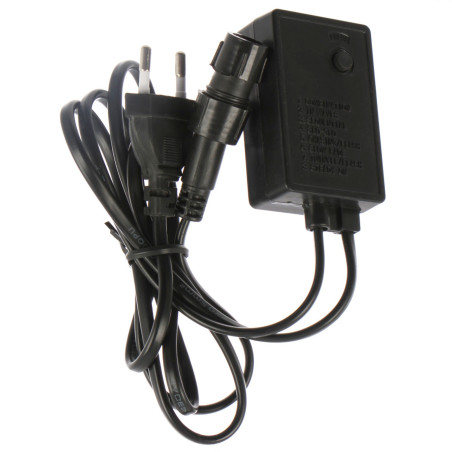 Controler Hoff pentru cablu luminos cu LED de maxim 10 metri, 8 jocuri de lumini, negru