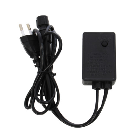 Controler Hoff SNI-C10M pentru cablu luminos de maxim 10 metri, D 11 mm, 8 jocuri de lumini, negru
