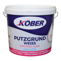 Amorsa perete Kober Putzgrund Weiss G8105, interior / exterior, 4 L