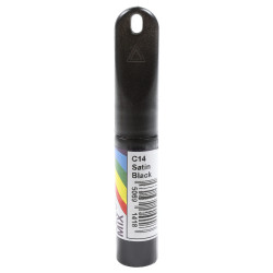 Corector auto Colormix Stift Satin Black, pentru intretinere caroserie, negru satinat, 12.5 ml