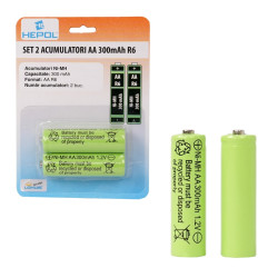 Acumulator Lohuis AA / R6, 1.2V, 300 mAh, 2 buc