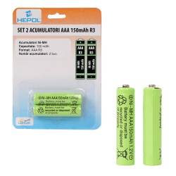 Acumulator Lohuis AAA / R3, 1.2V, 150 mAh, 2 buc
