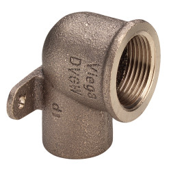 Cot bronz suport perete, interior-interior, 18 mm x 1/2", 90 grade