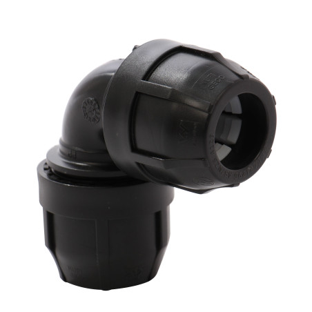 Cot compresiune PEHD, D 90 mm, 90 grade