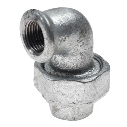 Cot cu racord olandez 95, fonta zincata, FI - FI, 3/4"