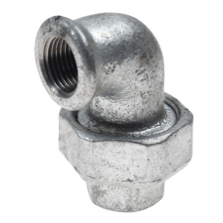 Cot cu racord olandez 95, fonta zincata, FI - FI, 3/4"