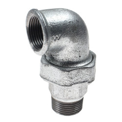 Cot cu racord olandez 97, fonta zincata, FI - FE, 3/4"