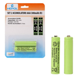 Acumulator Lohuis AAA / R3, 1.2V, 300 mAh, 2 buc