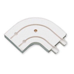 Cot exterior GE2, 5460, pentru prelungire sina cu 2 canale, PVC, alb, 13 cm