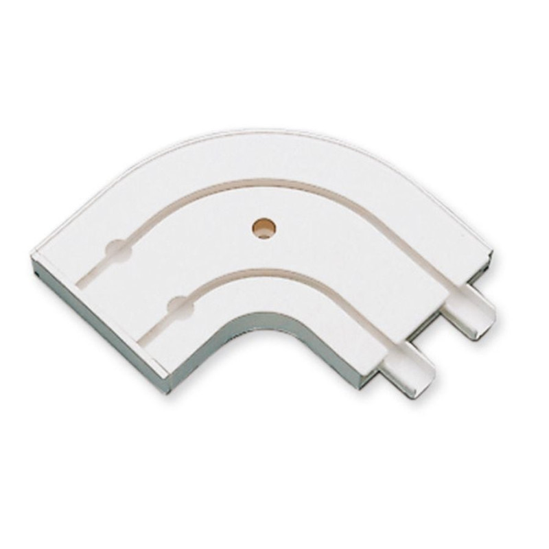 Cot exterior GE2, 5460, pentru prelungire sina cu 2 canale, PVC, alb, 13 cm