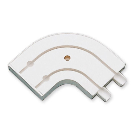 Cot exterior GE2, 5460, pentru prelungire sina cu 2 canale, PVC, alb, 13 cm