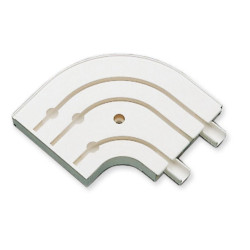 Cot exterior GE3 capac, 5432, pentru sina cu 3 canale, PVC, alb, 13 cm