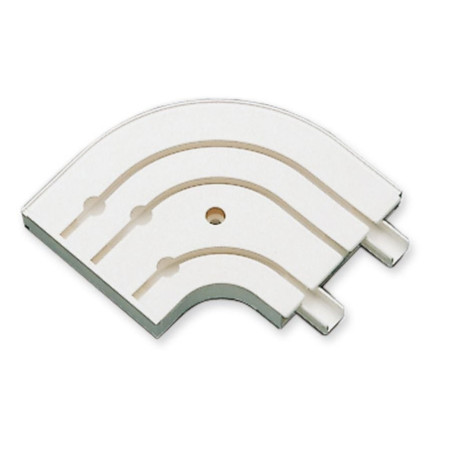 Cot exterior GE3 capac, 5432, pentru sina cu 3 canale, PVC, alb, 13 cm