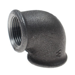 Cot fonta neagra, FI - FI, 1", 90 grade