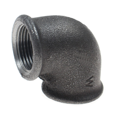 Cot fonta neagra, FI - FI, 1", 90 grade