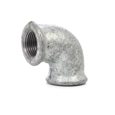 Cot fonta zincata, FI - FI, 3/8", 90 grade