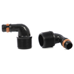 Cot pentru tub pentru irigatii prin picurare, cu inel, negru, polipropilena, 16 mm x 3/4", set 2  buc