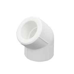 Cot PPR, 32 x 32 mm, alb, 45 grade