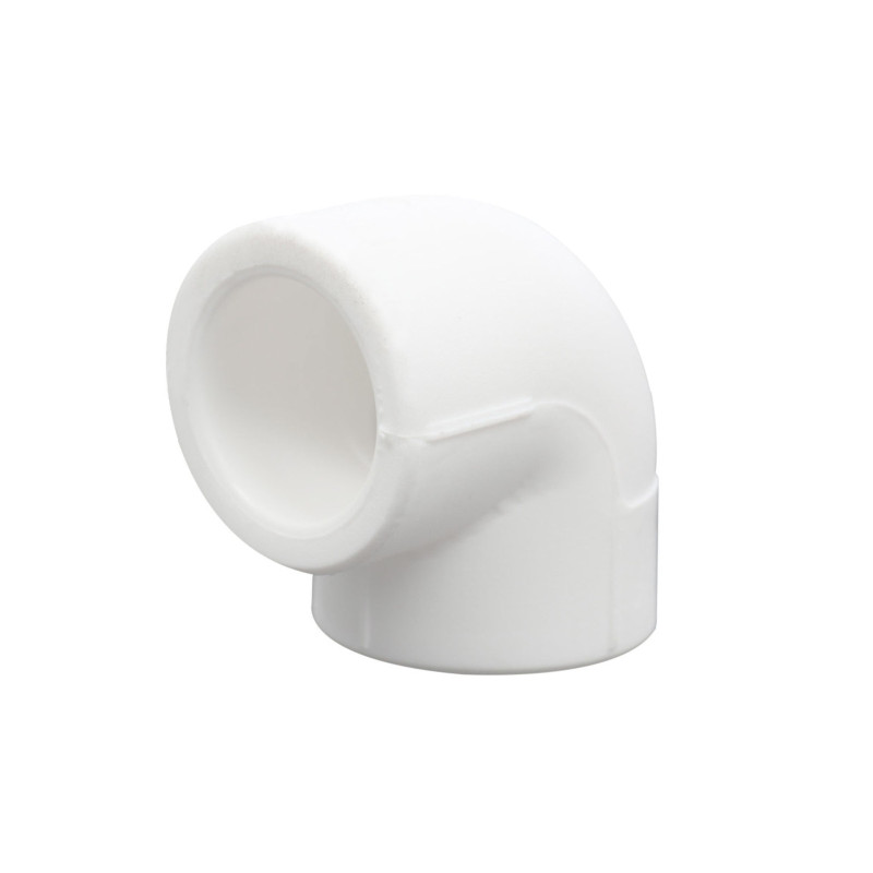 Cot PPR, 40 x 40 mm, alb, 90 grade