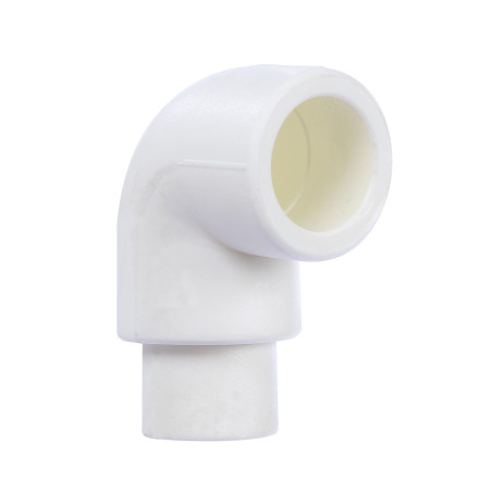 Cot PPR, redus, 20 x 20 mm, alb, 90 grade