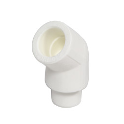 Cot PPR, redus, 25 x 25 mm, alb, 45 grade