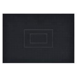 Covor intrare exterior Fagure, 45 x 75 cm, cauciuc, negru, dreptunghiular