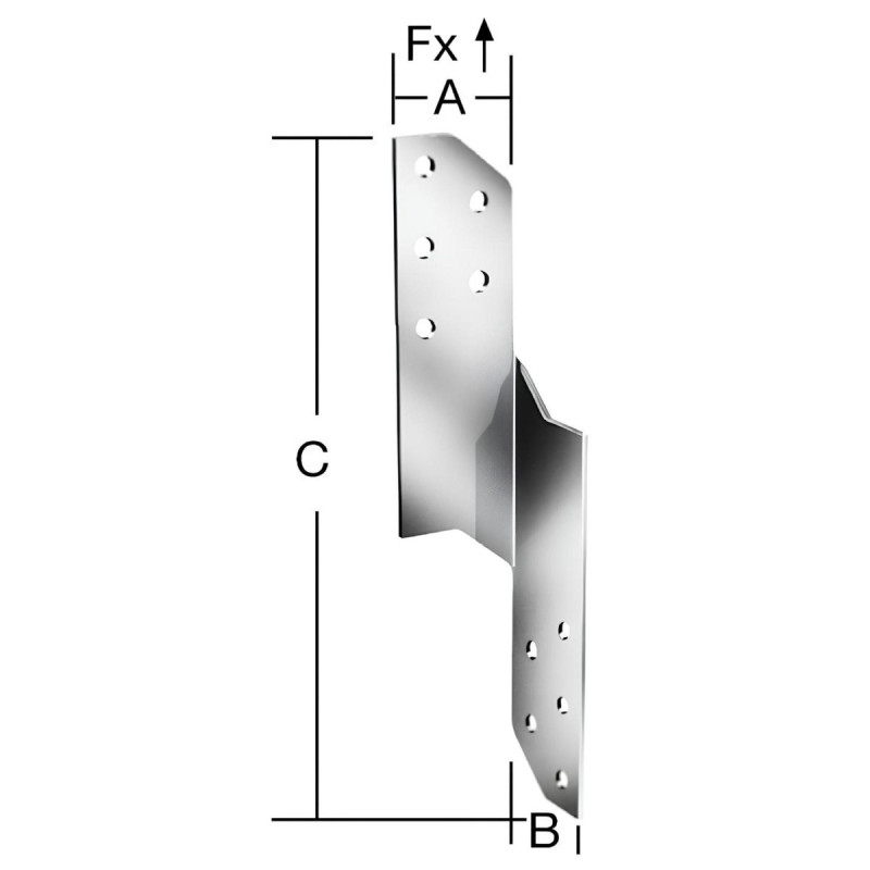 Ancora de pana caprior, 33 x 33 x 250 mm, 103951