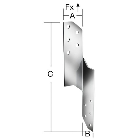 Ancora de pana caprior, 33 x 33 x 250 mm, 103951